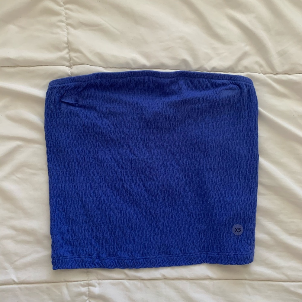 American Eagle Royal Blue Cropped Tube Top